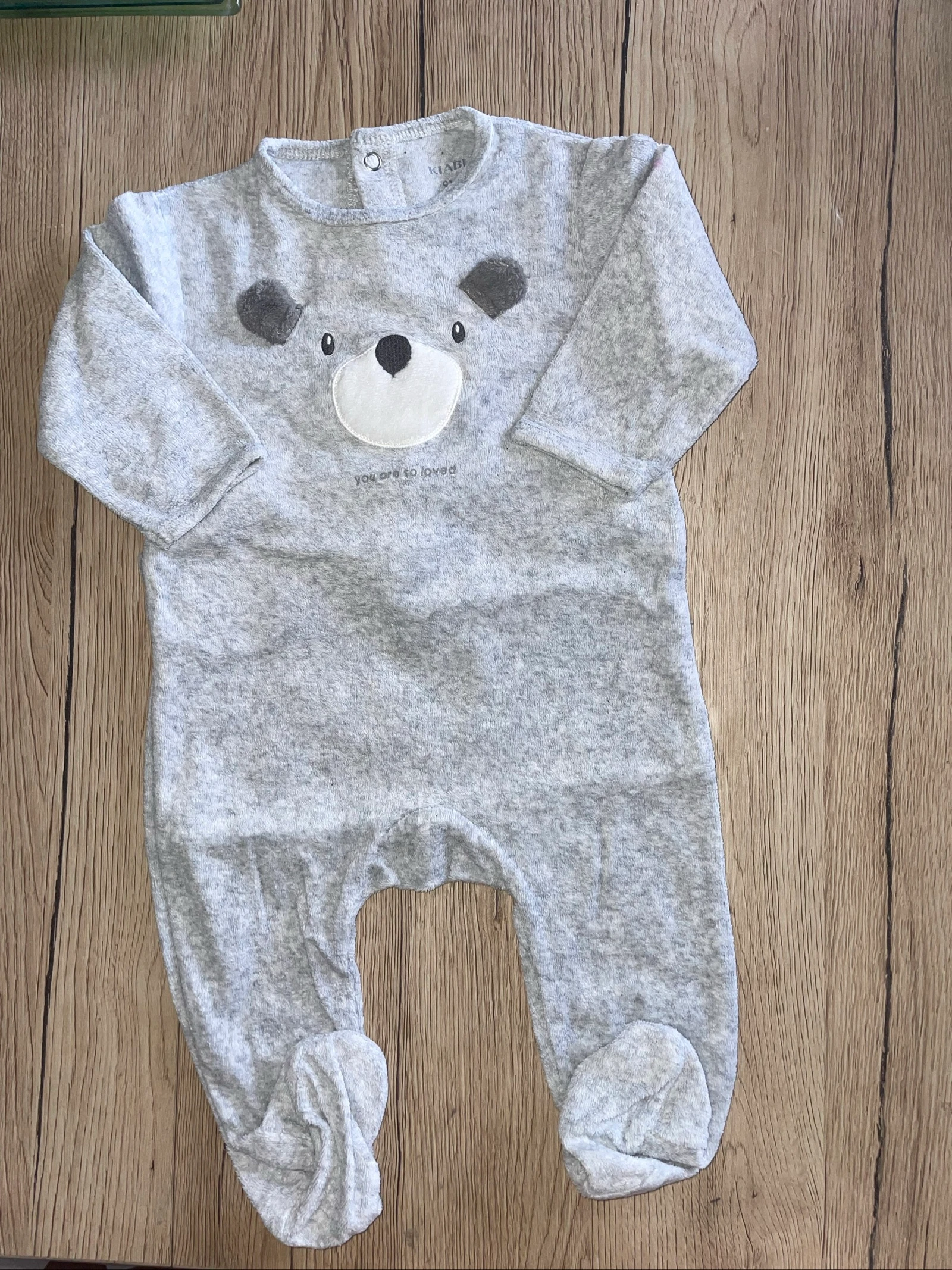 Pyjama velours 9 mois 72 cm Kiabi 